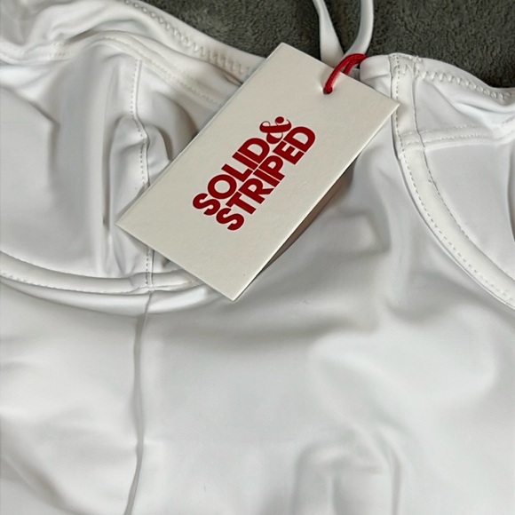 SOLID & STRIPED White One-Piece Swimsuit marshmallow.                    ordr209 - Picture 3 of 11